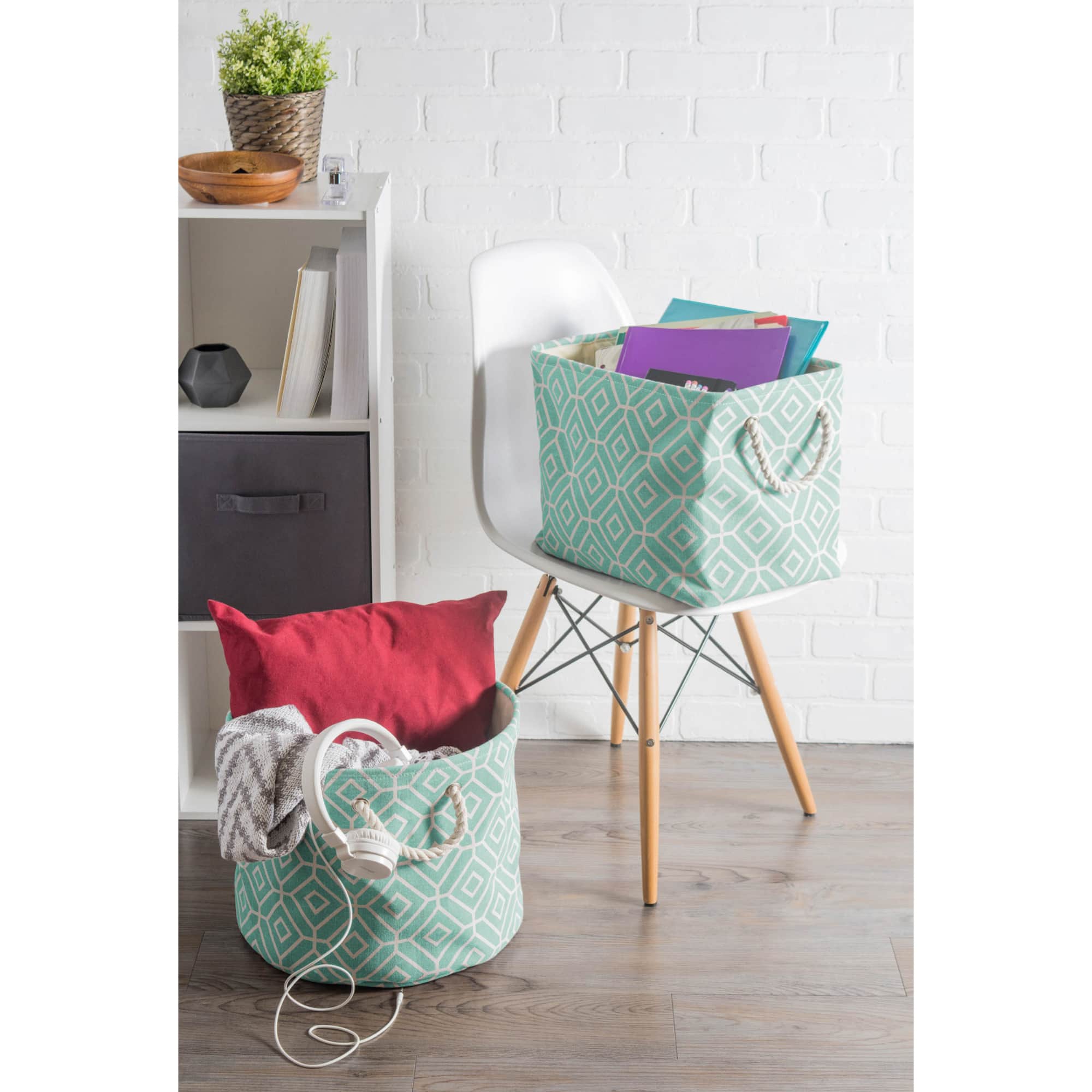 DII® Large Stained Glass Print Rectangular Bin
